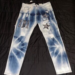 AMIRI Blue Distressed Jeans